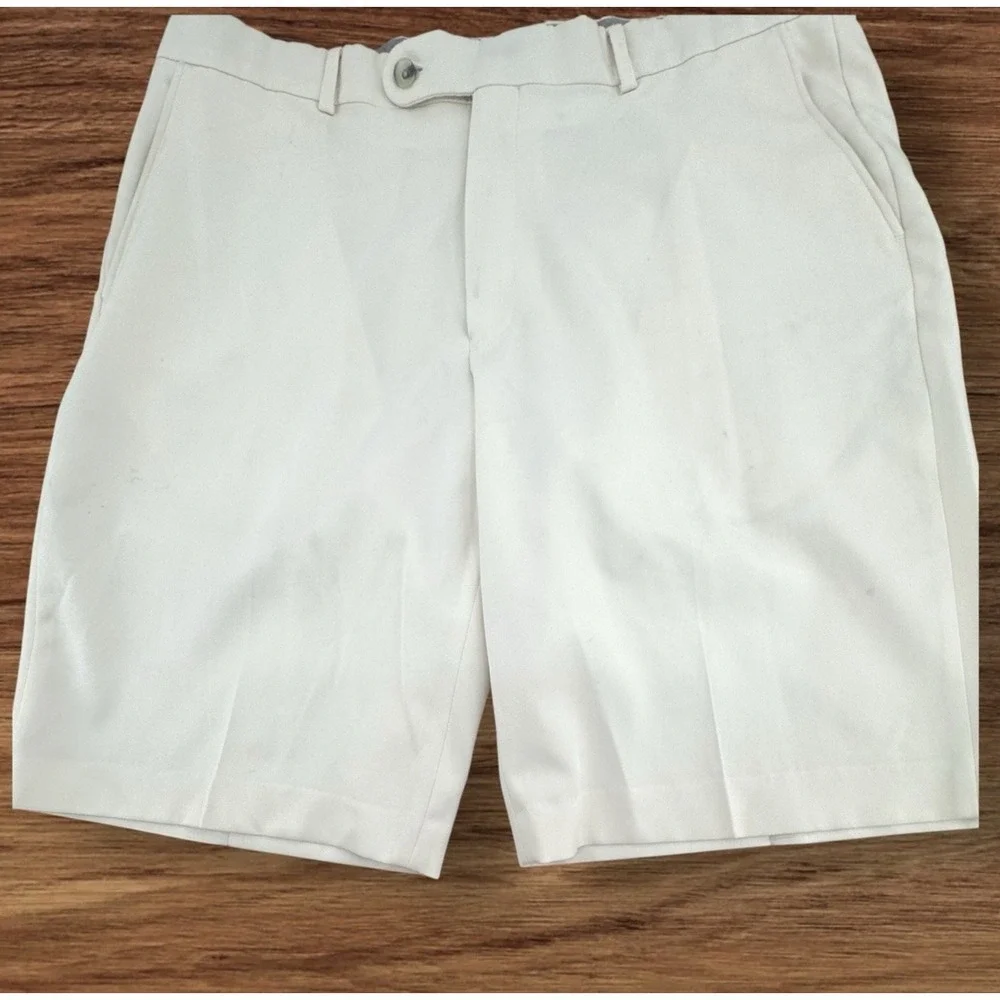Ballin Golf Short Comfort Eze Nash Cream Ivory Flat Stretch Performance Men's 36